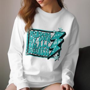 Minding My Own Small Business Long Sleeve T-Shirt, Entrepreneur Gift, Funny Business Owner Shirt, Star Lightning Design