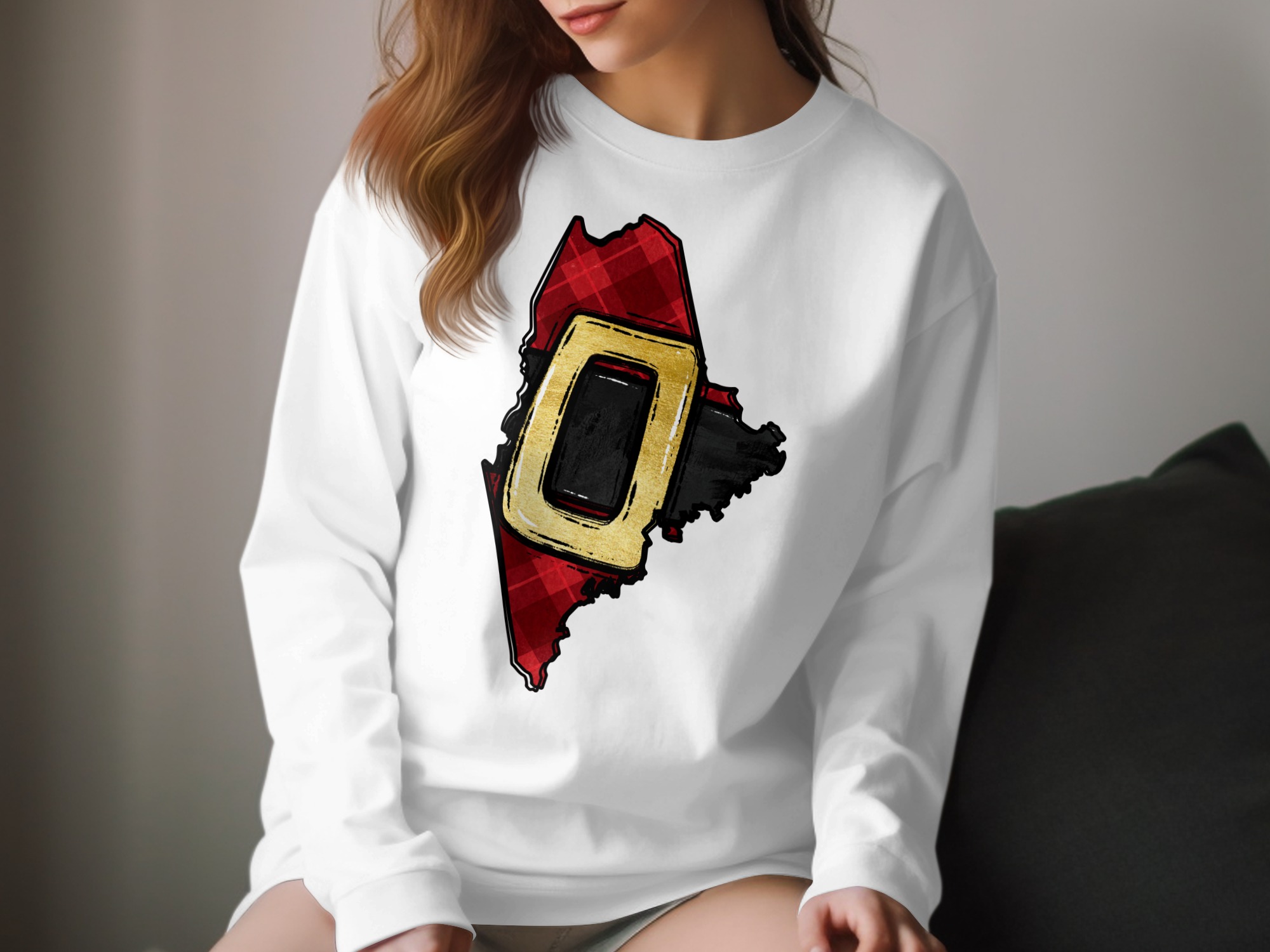 Ohio State Map Plaid Long Sleeve T-Shirt, Ohio Lovers Long Sleeve Shirt, Buckeye State T-Shirt Gift, Unisex Ohio Apparel, Unique Ohio Tee
