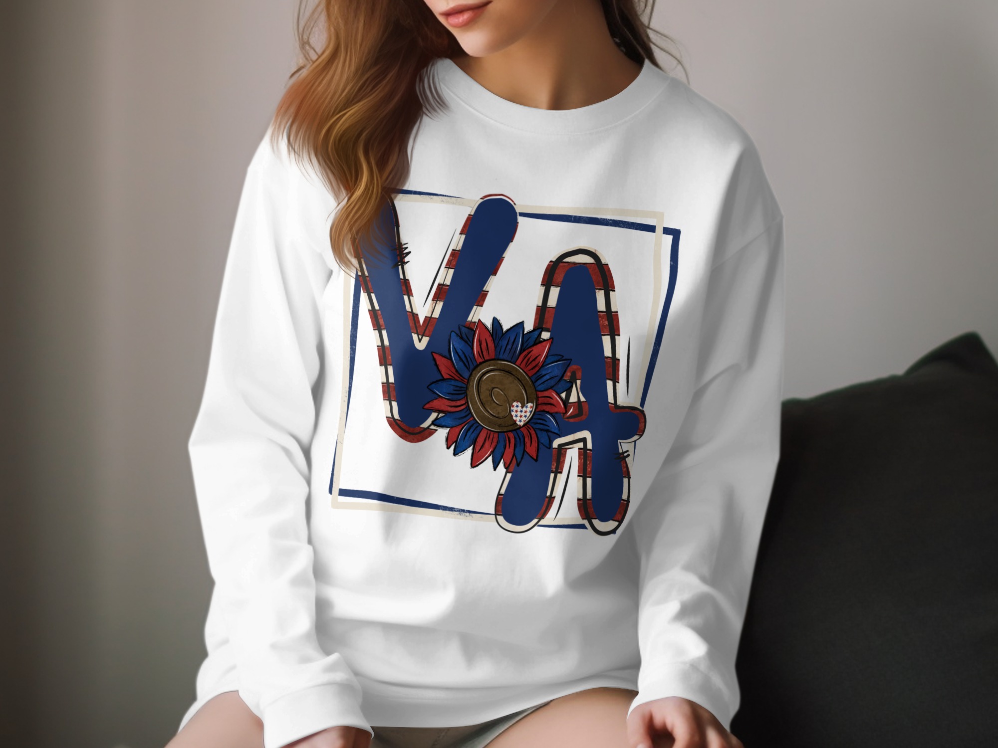 Vintage VA Long Sleeve T Shirt, Retro VA Graphic Tee, Virginia State Shirt, Unique Virginia Design Long Sleeve, State Pride Shirt