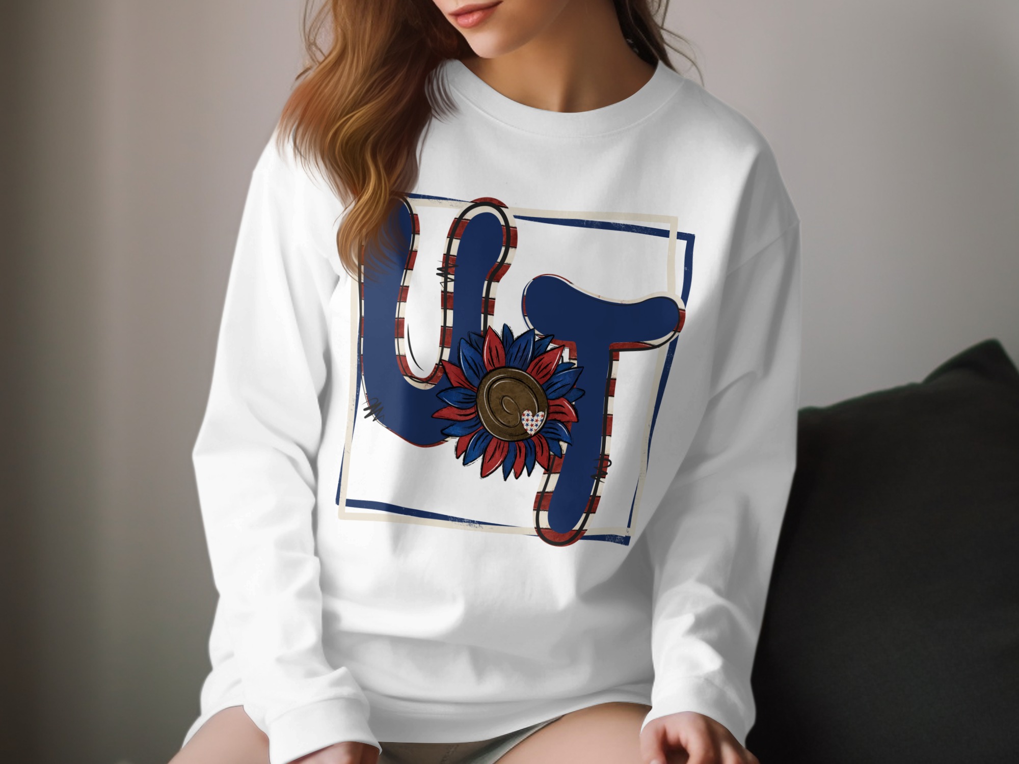 UT Long Sleeve T-Shirt, Fun State Pride Shirt, Unique Graphic Tee, Casual Everyday Wear, Bold Colors and Graphics, Comfortable Fit