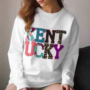 Kentucky Graphic Long Sleeve T-Shirt, Unique Kentucky Design Shirt, Colorful Kentucky Lettering Tee, Fun Statement Kentucky Top
