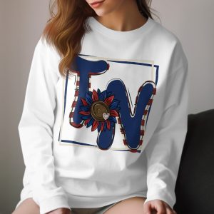 Patriotic Long Sleeve T Shirt, USA Flag Inspired Design, Vintage American Style Tee, Perfect for Independence Day, Comfort Wear