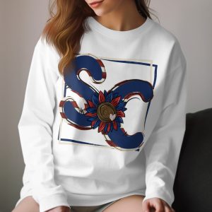 Southern Comfort Long Sleeve T-Shirt, SC Design with Floral Accent, Patriotic Print, Trendy Southern Style Shirt, Casual Comfort Tee