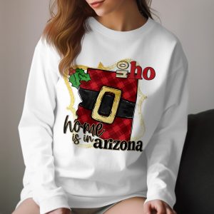 Arizona Christmas Long Sleeve T-Shirt, Home is in Arizona Holiday Shirt, Santa Belt State Pride Shirt, Arizona Gift, Christmas in Arizona