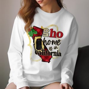 California Christmas Long Sleeve T-Shirt, Home State Holiday Tee, Ho Ho Home, California Gift, State Pride, Holiday Apparel, Winter Shirt