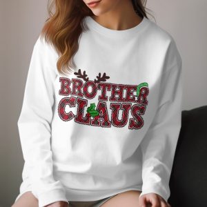 Brother Claus Long Sleeve T-Shirt, Christmas Brother Outfit, Holiday Apparel, Plaid Christmas, Family Matching, Festive Christmas Tee
