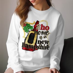 Home is in New Hampshire Long Sleeve T-Shirt, Christmas New Hampshire Shirt, Holiday Shirt, New Hampshire Home Shirt, Christmas Shirt