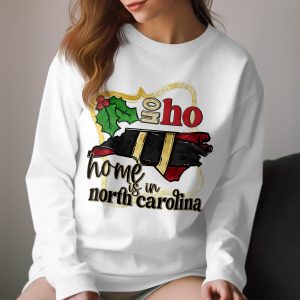 North Carolina Christmas Long Sleeve T-Shirt, Home State Holiday Shirt, NC State Pride Shirt, Funny Ho Ho Ho NC Shirt, Xmas Gift Idea