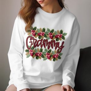 Granny Long Sleeve T-Shirt, Floral Design, Best Grandma Ever Gift, Grandma Appreciation, Family Love Shirt, Grandma Birthday Present