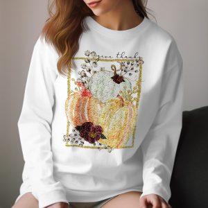 Give Thanks Long Sleeve T-Shirt, Thanksgiving Long Sleeve Shirt, Fall Shirt, Pumpkin T-Shirt, Autumn Shirt, Harvest Long Sleeve Tee