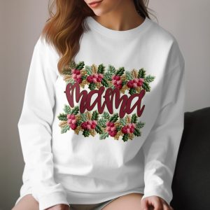 Mama Long Sleeve T-Shirt, Floral Mama Shirt, Mother's Day Gift, Embroidered Style Mama, Floral Embroidery Tee, Mom Long Sleeve Shirt