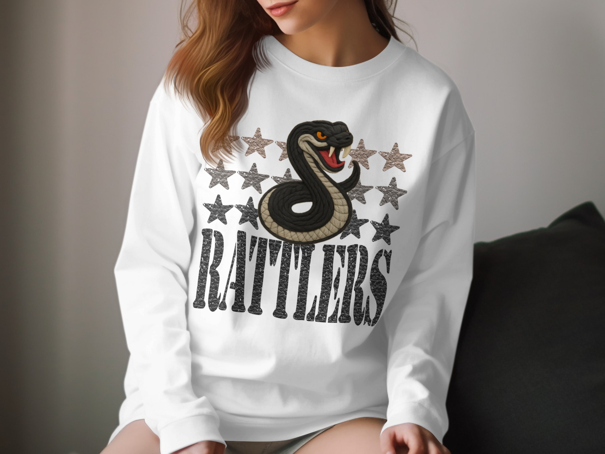 Rattlers T-Shirt, Snake Graphic Tee, Stars Design, Animal Shirt, Unique Reptile Lover Gift, Cool Statement Tshirt, Casual Snake Apparel