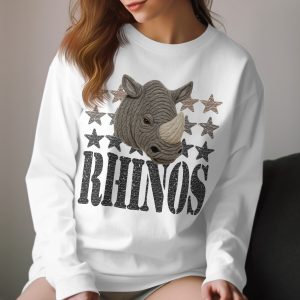 Rhino T-Shirt, Cute Animal Tee, Starry Design, Unique T-Shirt, Graphic Tee, Nature Lover Gift, Animal Lover, Rhinos