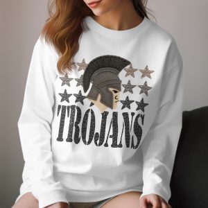 Trojans T-Shirt, Greek Mythology Tee, Trojan Helmet Shirt, Ancient Greece Shirt, Warrior Gift, Star T-Shirt, History T-Shirt, Gift for Him