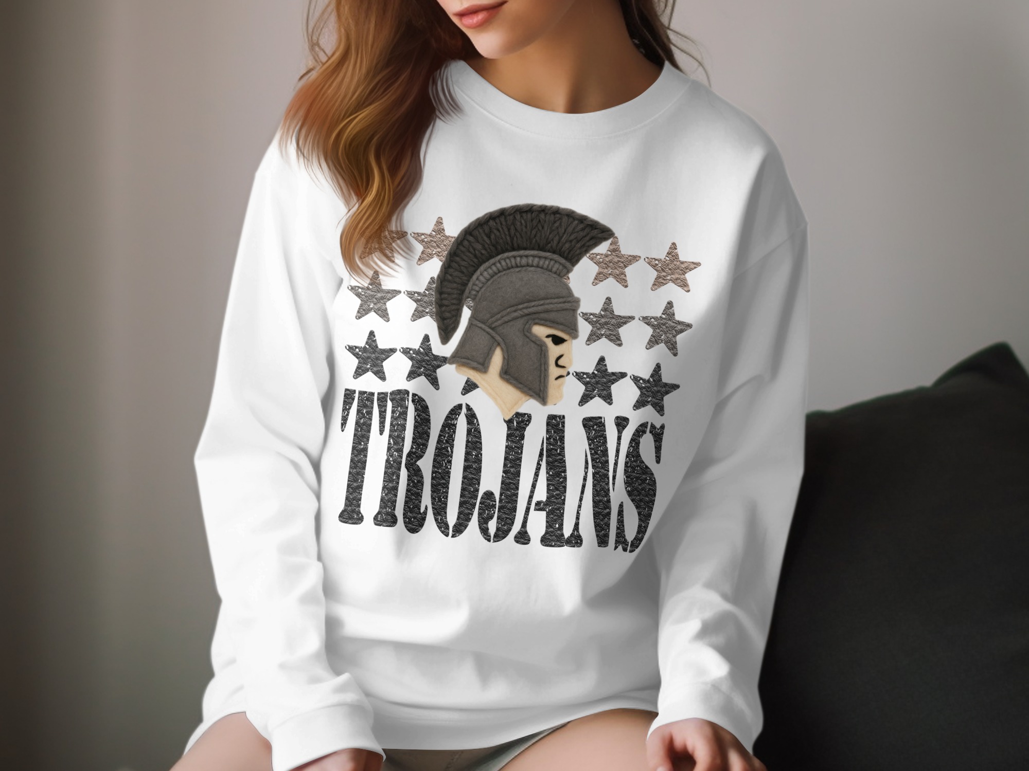 Trojans T-Shirt, Greek Mythology Tee, Trojan Helmet Shirt, Ancient Greece Shirt, Warrior Gift, Star T-Shirt, History T-Shirt, Gift for Him