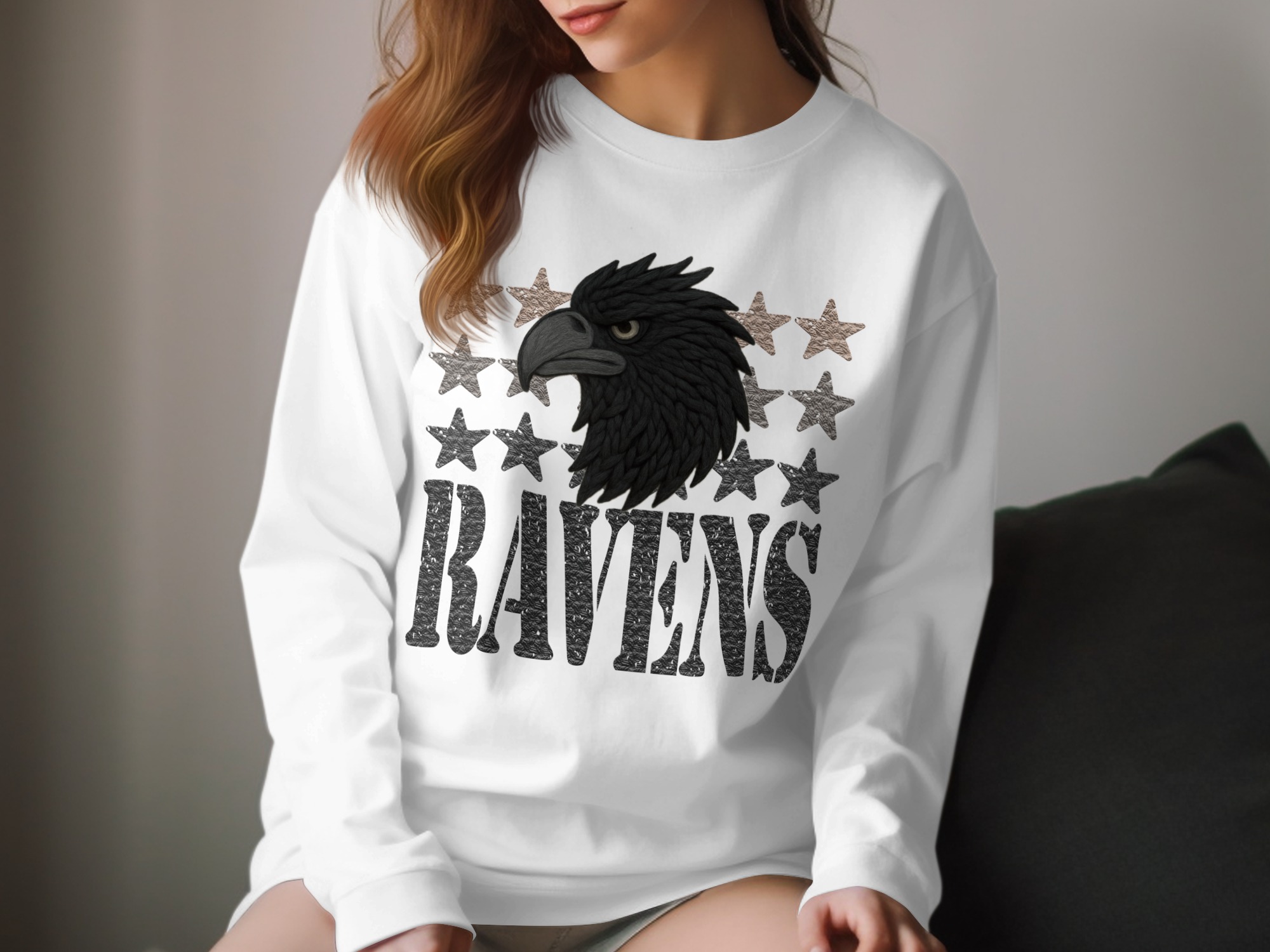 Ravens Graphic T-Shirt, Bird Lover Tee, Raven and Stars Design, Birding Gift, Cool Bird Apparel, Unique Design T-Shirt, Animal T-Shirt
