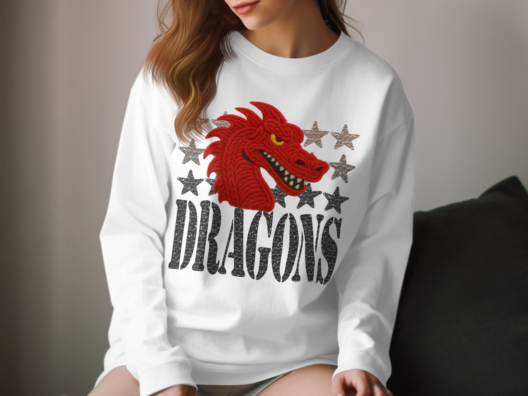 Red Dragon T-Shirt, Fantasy Creature Tee, Mythical Beast Shirt, Dragon Lover Gift, Star Dragon Graphic T-Shirt