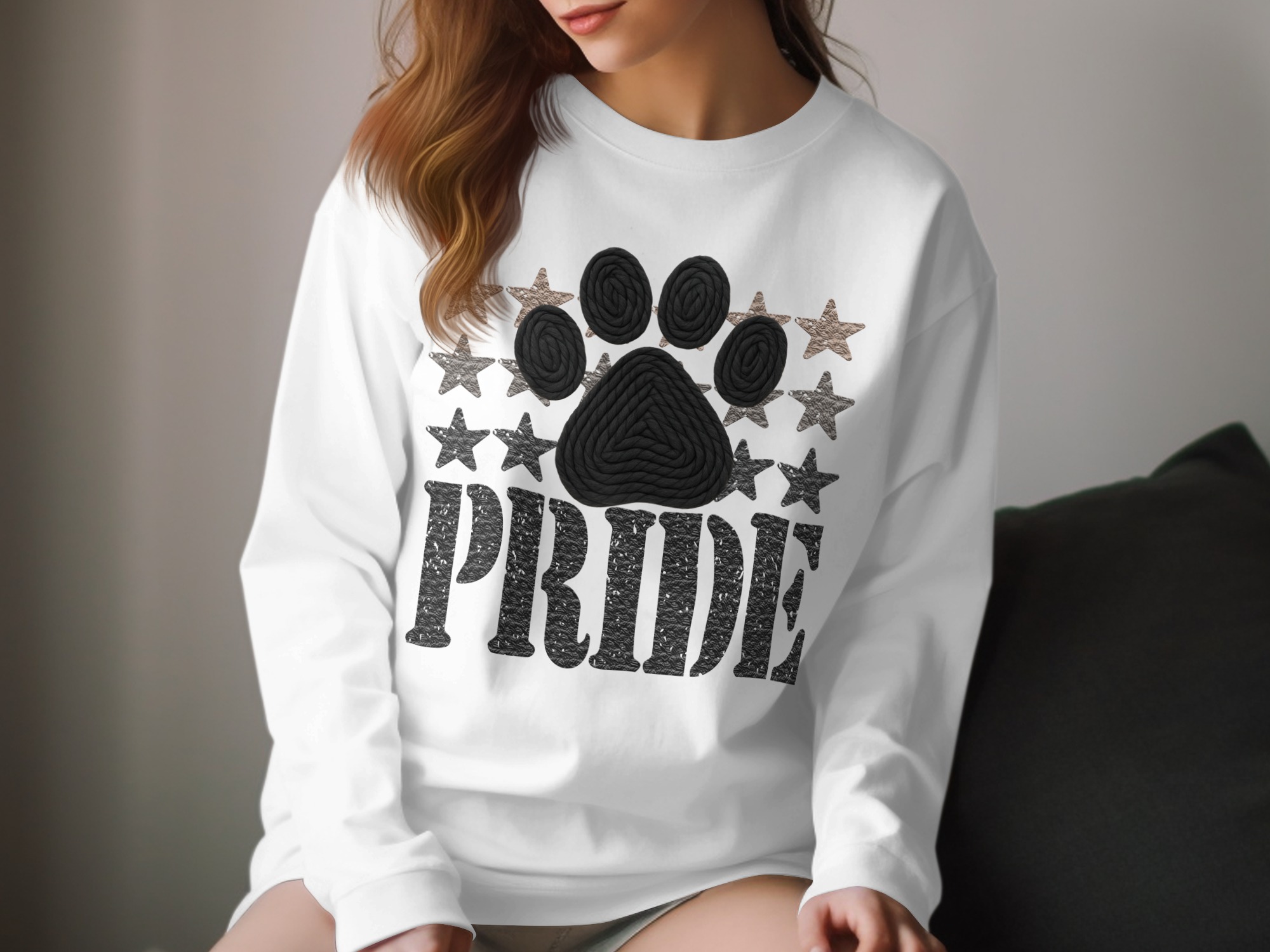 Pride Paw Print T-Shirt, Rope Design, Starry Background, Animal Lover Tee, Pet Pride T-Shirt, Unique Graphic T-Shirt, Gift for Pet Owners