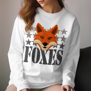 Fox Design T-Shirt, Animal Lover Tee, Knitted Fox Art, Starry Fox Shirt, Wild Animal Tee, Cute Fox Top, Unique Graphic T-Shirt