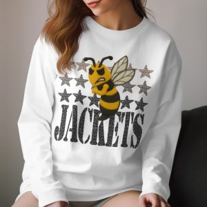 Jackets Angry Bee T-Shirt, Sports Fan Apparel, Team Mascot Tee, Vintage Style Design, Gift for Supporters, Fan Gift T-Shirt