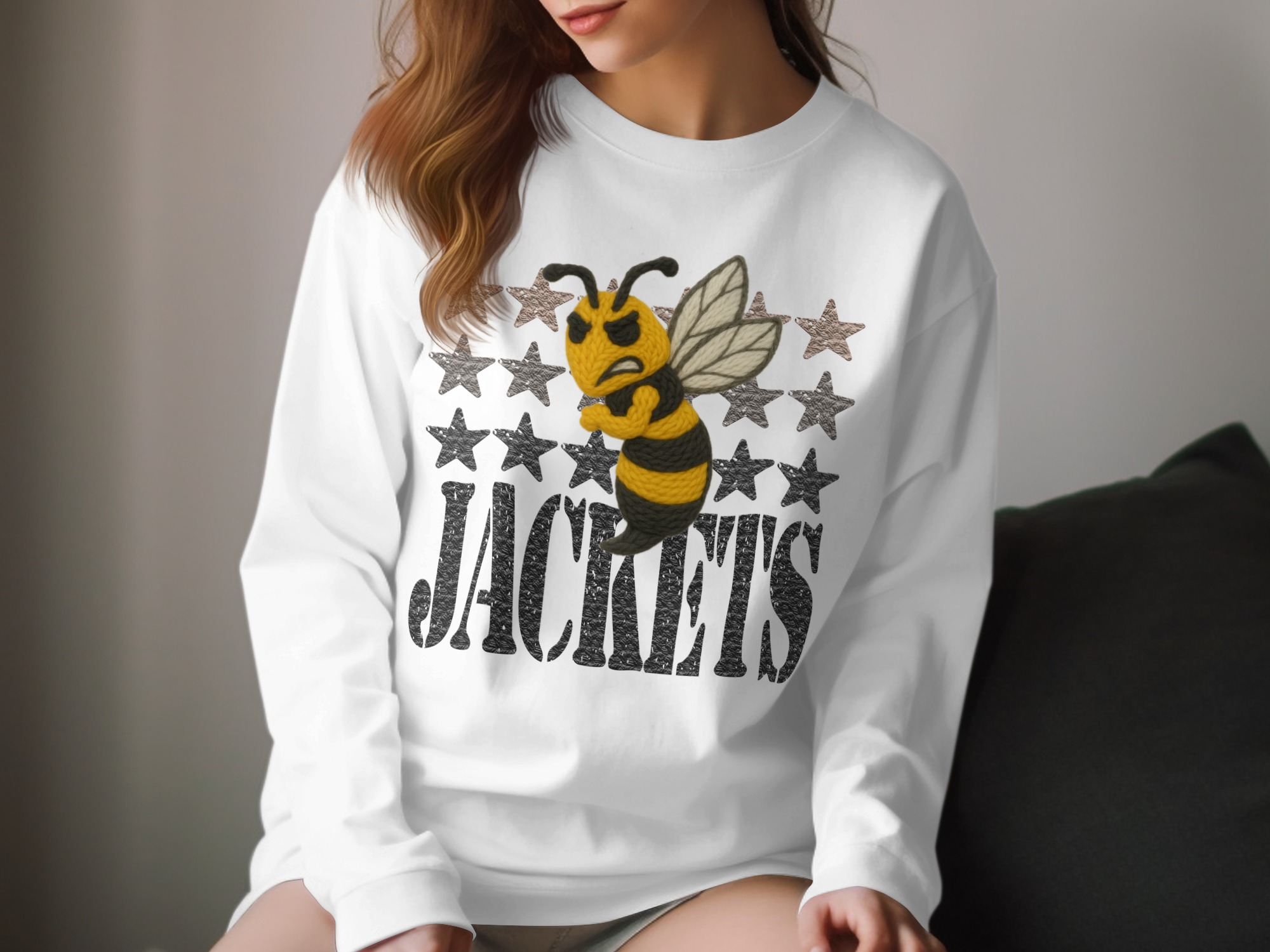 Jackets Angry Bee T-Shirt, Sports Fan Apparel, Team Mascot Tee, Vintage Style Design, Gift for Supporters, Fan Gift T-Shirt