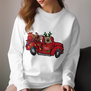 Reindeer Express Long Sleeve T-Shirt, Christmas Truck Shirt, Holiday Shirt, Cute Reindeer, Festive Long Sleeve Top, Christmas Gift Idea