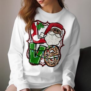 African American Santa Love Long Sleeve T-Shirt, Christmas Lights Tee, Festive Holiday Shirt, Black Santa Shirt, Holiday Season Gift