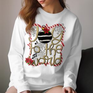 Joy to the World Long Sleeve T-Shirt, Christmas Ornament Tee, Holiday Season Apparel, Xmas Shirt, Festive Top, Winter Clothing