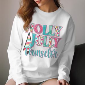 Holly Jolly Counselor Long Sleeve T-Shirt, Christmas Gift, Teacher Gift, Holiday T-Shirt, School Counselor Shirt, Festive Gift