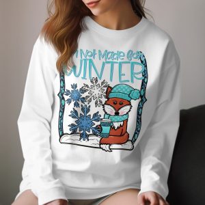 Not Made For Winter Long Sleeve T-Shirt, Cute Fox Graphic Tee, Winter Lover Apparel, Funny Winter Saying Shirt, Cozy Season Gift Idea