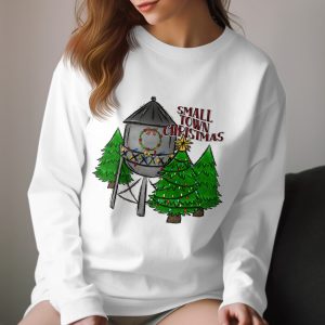 Small Town Christmas Long Sleeve T-Shirt, Holiday Festive Tee, Winter Season Apparel, Gift for Christmas Lovers