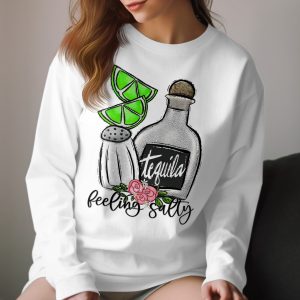 Feeling Salty Long Sleeve T-Shirt, Tequila Lime Art, Drink Lover Tee, Funny Drinking Shirt, Party Outfit, Bartender Gift, Summer Vibes