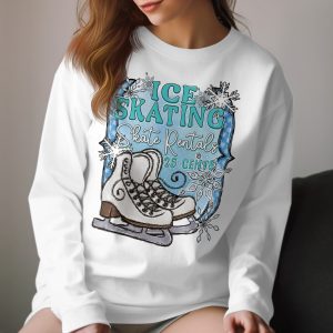 Ice Skating Long Sleeve T-Shirt, Skate Rentals, Winter Fun, Snowflake Design, Holiday Gift Idea, 25 Cents, Skating T-Shirt