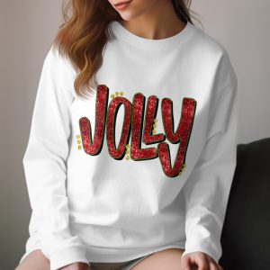Jolly Long Sleeve T-Shirt, Christmas Long Sleeve T-Shirt, Holiday Long Sleeve T-Shirt, Christmas Gift, Festive Long Sleeve T-Shirt