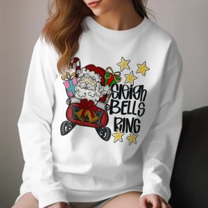 Sleigh Bells Ring Long Sleeve T-Shirt, Santa Sleigh Christmas Shirt, Holiday Season Top, Festive Long Sleeve, Winter Tee, Christmas Gift