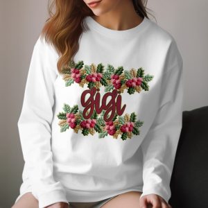 Gigi Floral Long Sleeve T-Shirt, Grandmother Gift, Gigi Shirt, Flower Shirt, Grandma Shirt, Cute Gigi Shirt, Mother's Day Gift, Gigi Gift