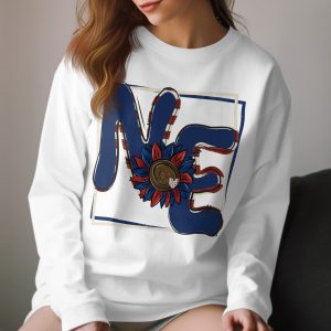NC Long Sleeve T-Shirt, North Carolina Tee, Patriotic NC Gift, Sunflower Graphic Top, State Pride Shirt, NC Lover Apparel