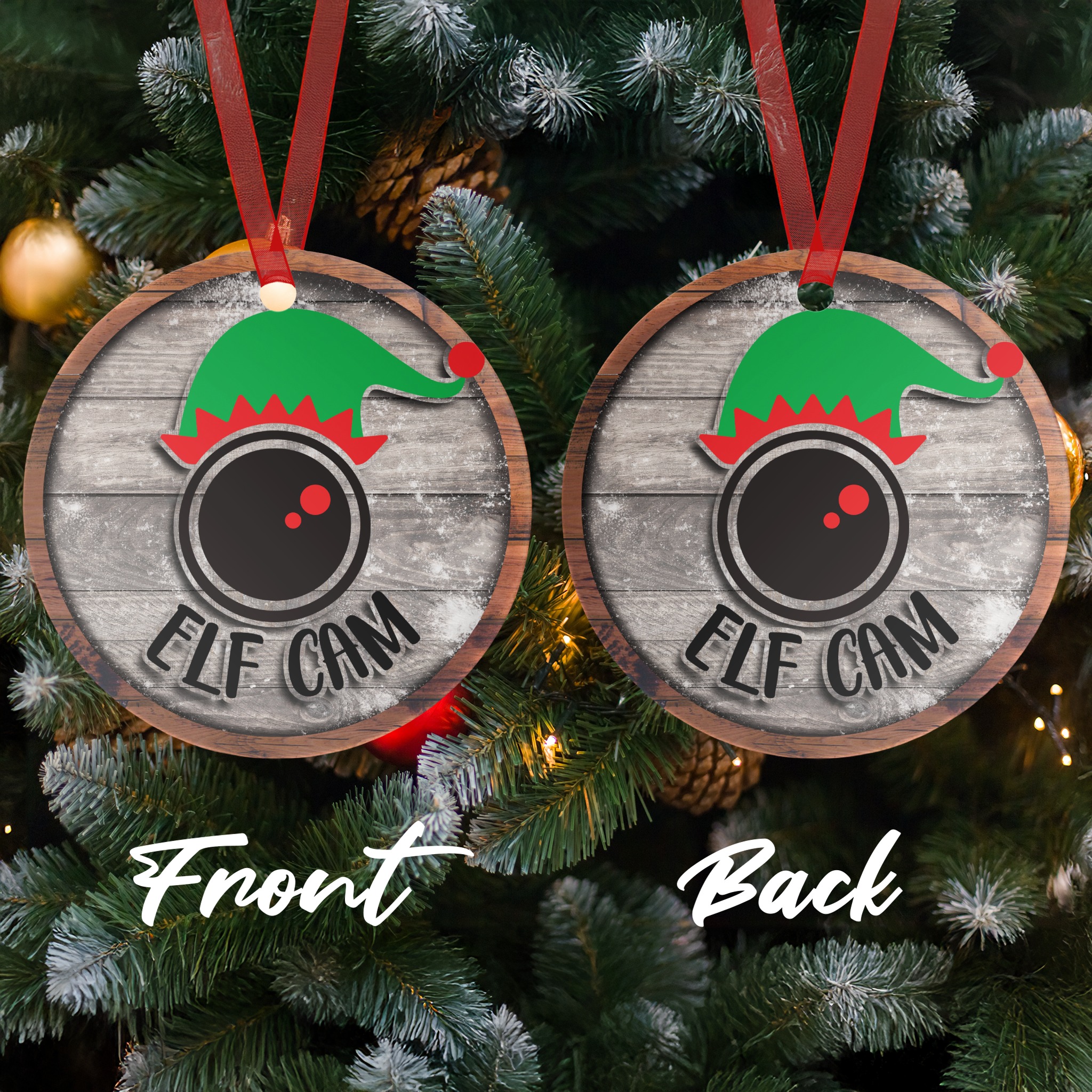 Elf Cam Ornament, Funny Christmas Ornament, Holiday Decoration, Festive Ornament, Elf Surveillance, Xmas Gift Idea, Gift For Family - Image 2