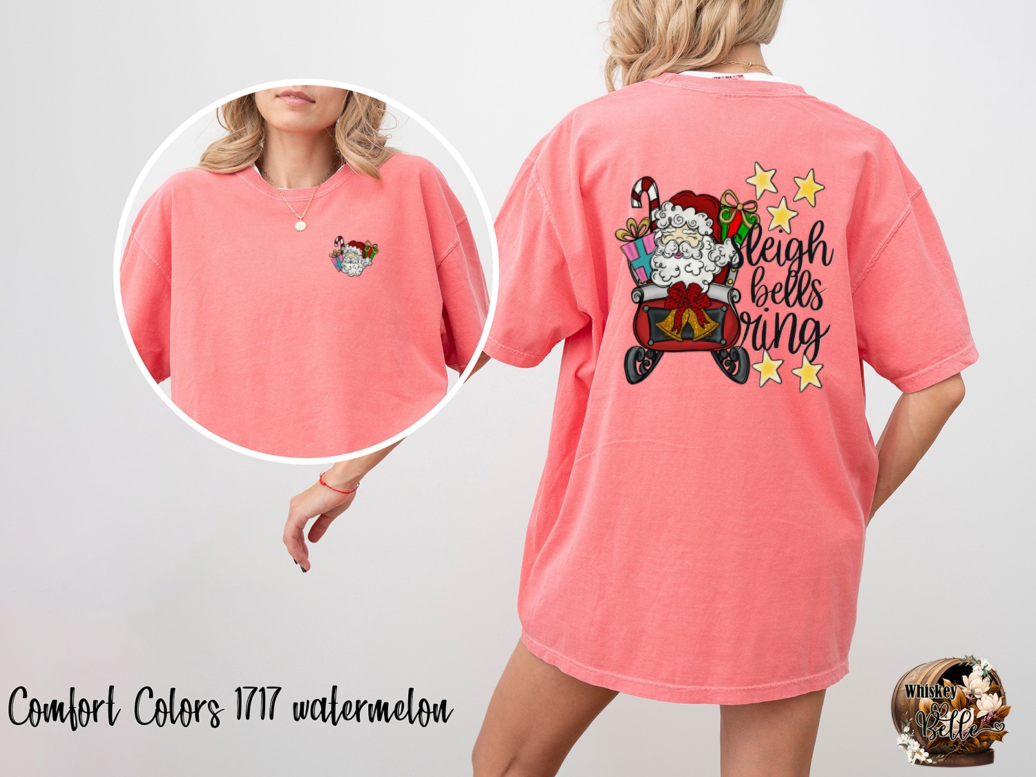 Sleigh Bells Ring T-Shirt, Santa Claus, Christmas Gift T Shirt, Holiday Season Shirt, Festive Graphic Tee, Winter Apparel, Gift for - Image 2