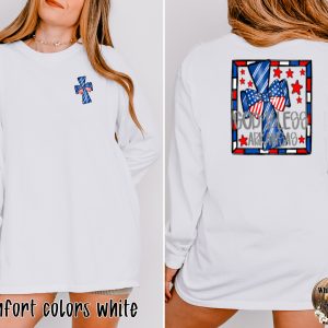 God Bless Arkansas Long Sleeve T-Shirt, Patriotic Tee, Arkansas Pride, American Flag Shirt, Red White and Blue, USA State Gift Idea