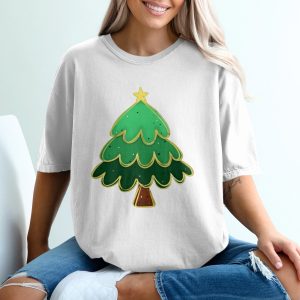 Cute Christmas Tree T-Shirt, Holiday Tee, Festive Design, Seasonal Gift, Christmas Apparel, Holiday Outfit, Gift Idea