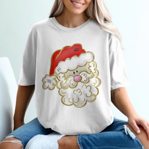 Santa T Shirt, Cute Holiday T Shirt, Christmas T Shirt, Festive Tee, Santa Claus Shirt, Holiday Apparel, Christmas Gift, Winter T Shirt