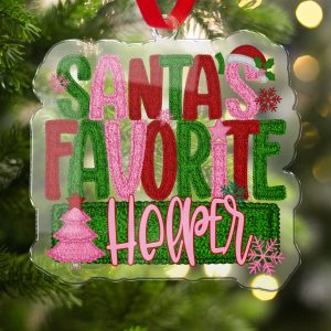 Santa's Favorite Helper Ornament, Christmas Ornament, Holiday Gift, Festive Decor, Cute Ornament, Christmas Tree Ornament