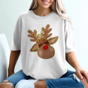 Cute Reindeer T-Shirt, Christmas Shirt, Holiday Season Tee, Festive Apparel, Gift Idea, Holiday Reindeer Shirt, Christmas Clothing