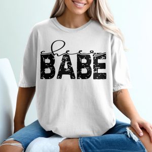 Cheer Babe T-Shirt, Sport Mom Shirt, Game Day Outfit, Cheerleader Gift, Football Season Tee, Trendy Graphic Top, Distressed Cheer Design