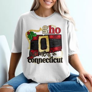 Home Is In Connecticut T-Shirt, Christmas Connecticut Shirt, Connecticut Santa Belt Tee, Funny CT Holiday T Shirt, Cute Christmas Apparel