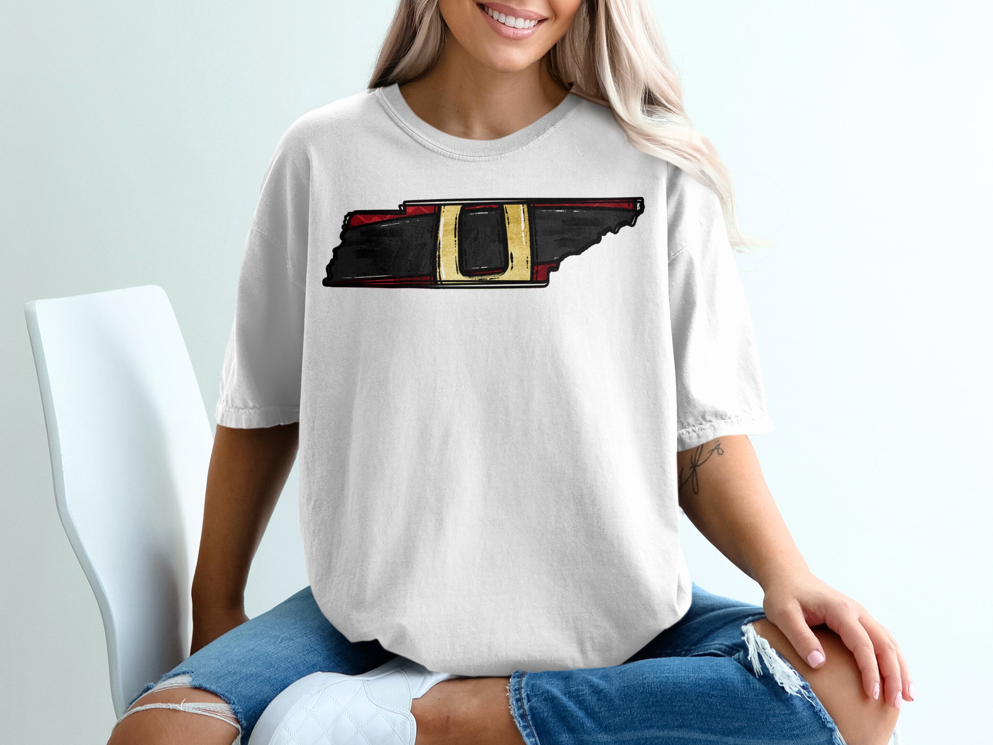 Tennessee Vols T-Shirt, Black and Gold, State Pride, University of Tennessee, Rocky Top Apparel, Fan Gear, Gift Idea
