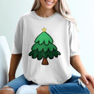 Cute Christmas Tree T-Shirt, Holiday Season Apparel, Festive Tree Design, Christmas Outfit, Holiday Gift Idea, Holiday T-Shirt
