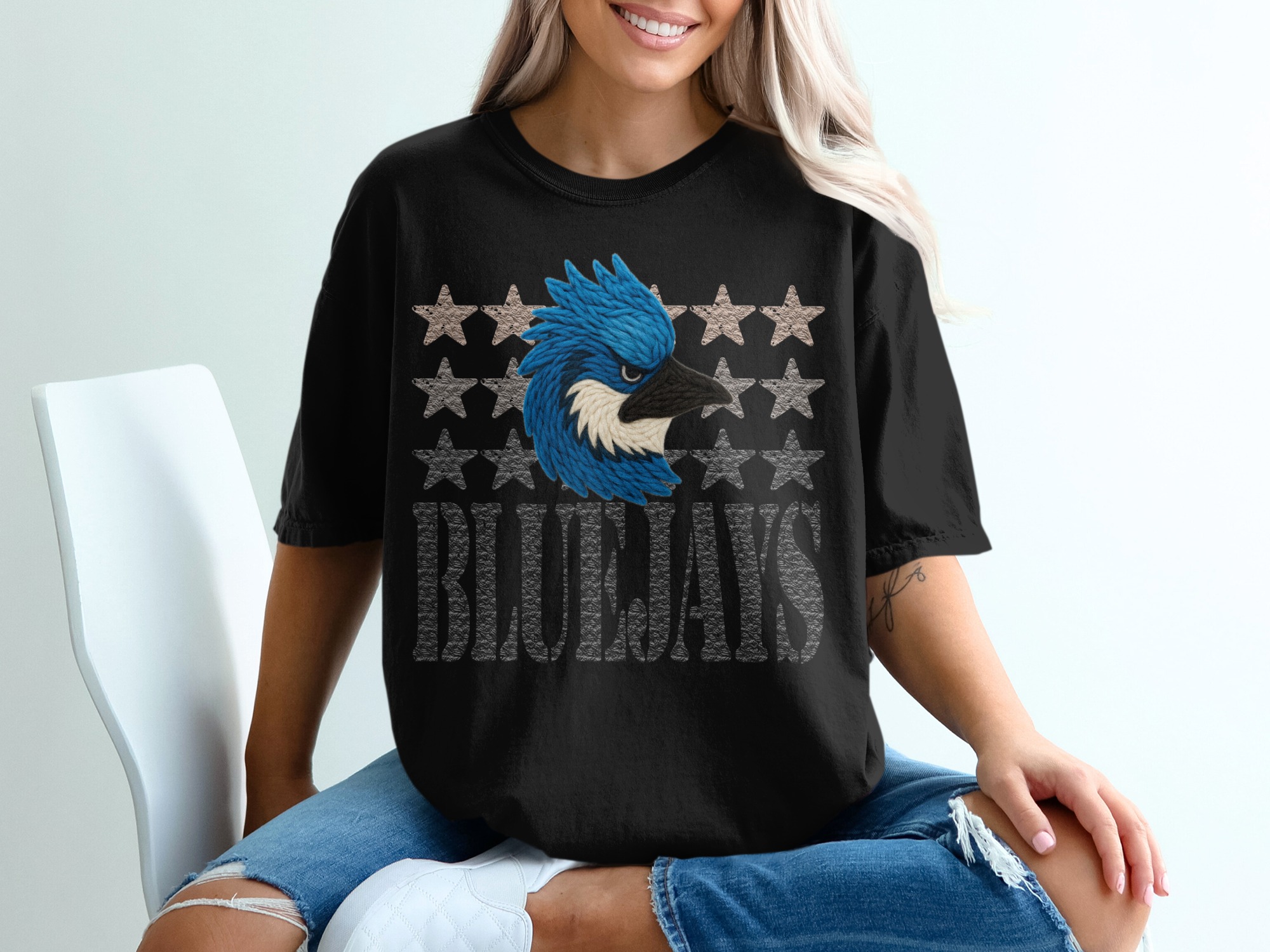 Blue Jays T-Shirt, Toronto Baseball Fan Apparel, Bird Star Design, Sports Lover Tee, Stylish Gift, Unique Graphic Top, Casual Wear - Image 2