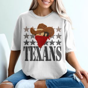 Texas Cowboy T-Shirt, Western Bandana Design, Lone Star State Tee, Texan Pride Shirt, Southwestern Style Top, Unique Graphic T Shirt
